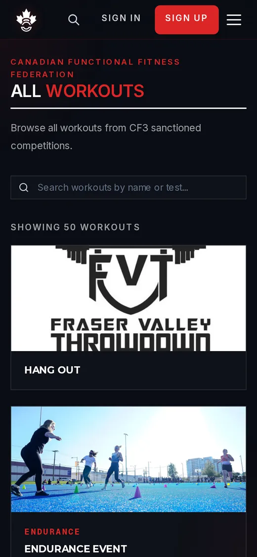 Every competition workout in one library, and a standard for every division on a phone