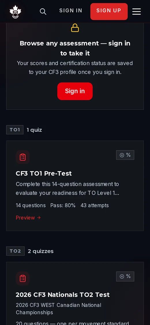 Assessments online, including quizzes built for your event on a phone